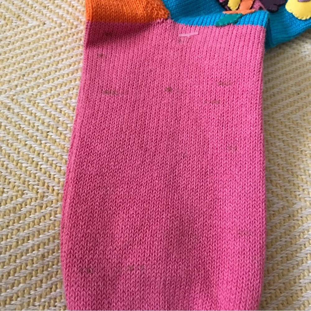 Vintage Colorful Appliqué Kids Socks
